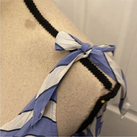 Escada Blue and White Striped Tank Top, L - Picture 2 of 7
